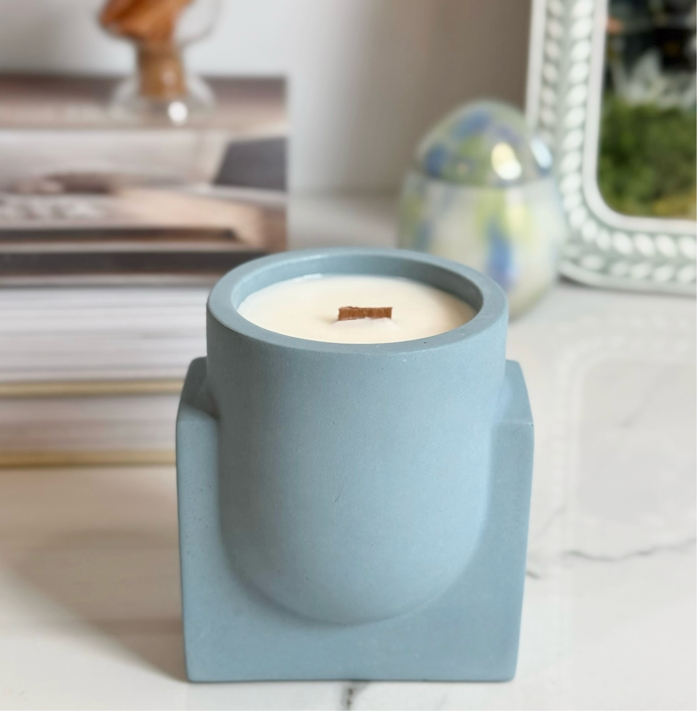 Minimalist Concrete Soy Wax Candle