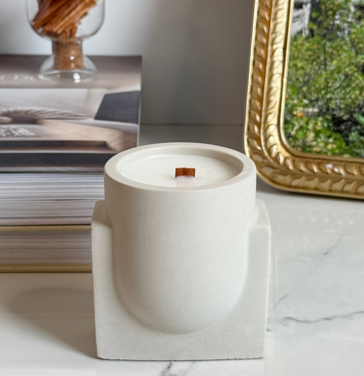 Minimalist Concrete Soy Wax Candle