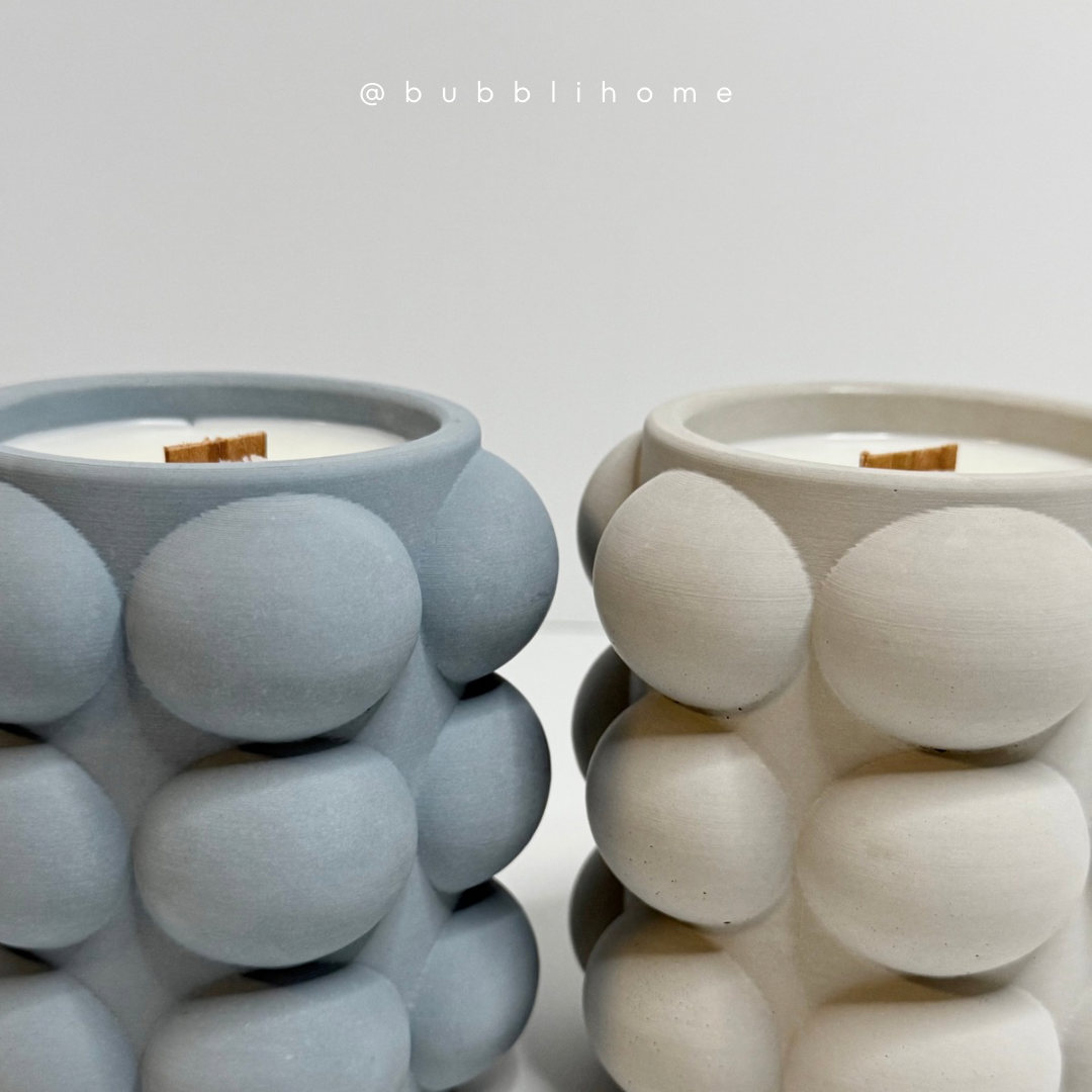 Bubble Candle - Handmade Concrete Soy Wax Candle