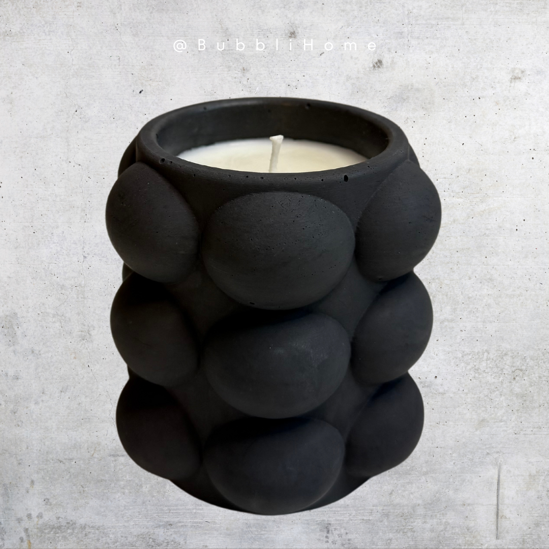 Bubble Candle - Handmade Concrete Soy Wax Candle